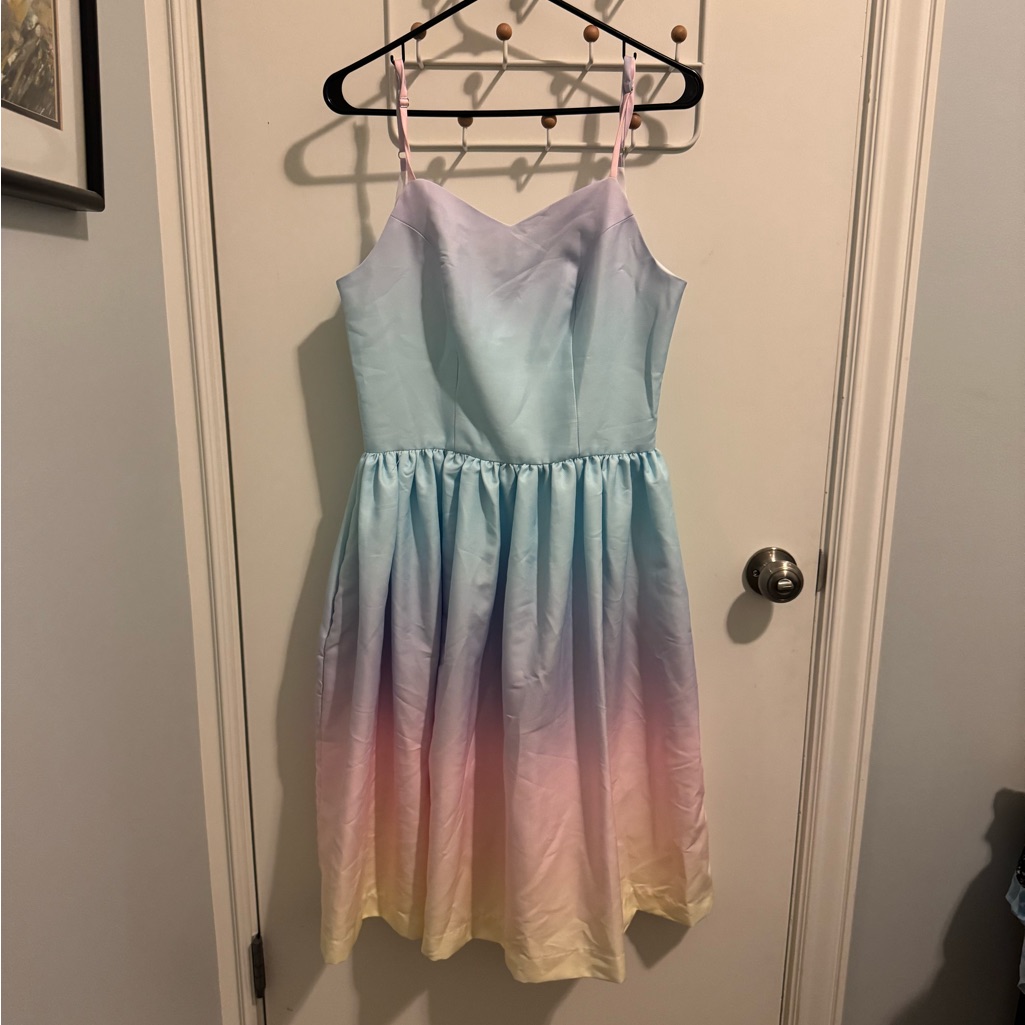 Pastel Rainbow Dress Magnolia Park Unique Vintage